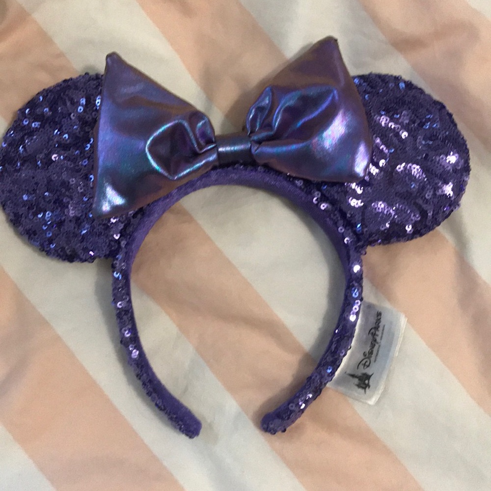 Purple sequin Disney ears